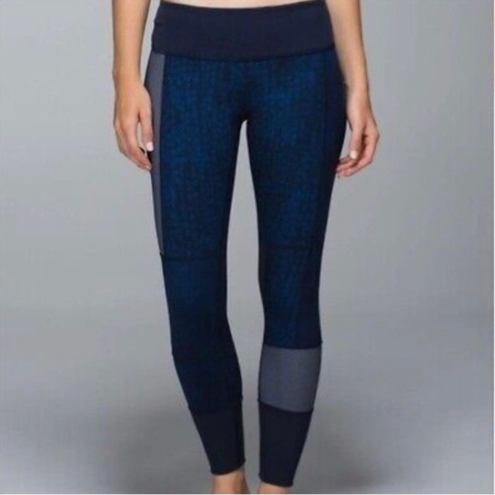 LULULEMON Wunder Under Shashiko Patchwork Leggings